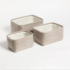 Set x3 organizadores rectangular Fabric - Jarana Deco