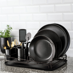 Escurridor secaplatos negro Oxide (9 platos) - comprar online