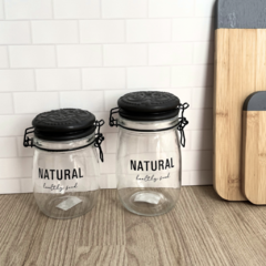 Set x3 frascos de vidrio herméticos Natural - Jarana Deco