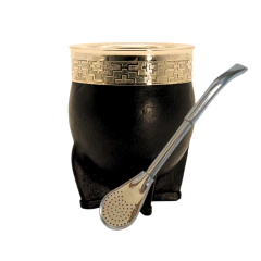 Mate imperial de Calabaza con bombilla pico de loro