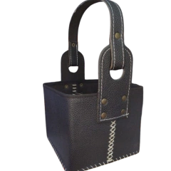 Canasta Matera Cuero Ecológico Con División Porta Termo - comprar online