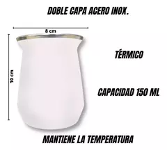 Mate Acero inoxidable doble capa x 150 ml - Global Ross