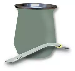 Mate doble capa con bombilla acero inoxidable - tienda online
