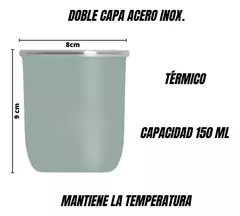 Mate Recto Acero inoxidable doble capa x 150 ml en internet