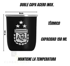Mate De Acero Inoxidable Térmico Doble Capa+ Bombilla Chata Equipos - comprar online