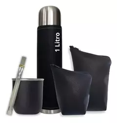 Set Matero Equipo De Mate Bombilla Yerbero Termo Doble Capa - comprar online