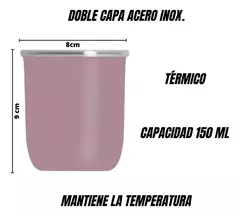 Mate Recto con bombilla chata acero inoxidable - comprar online