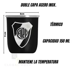 Mate De Acero Inoxidable Térmico Doble Capa+ Bombilla Chata Equipos - tienda online