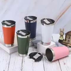 VASO TERMICO CERVECERO ACERO INOXIDABLE CON DESTAPADOR
