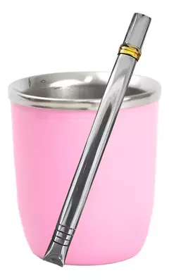 Mate Recto con bombilla chata acero inoxidable - Global Ross