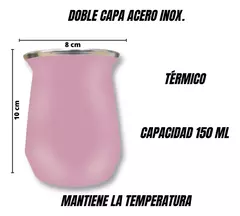 Mate Acero inoxidable doble capa x 150 ml - tienda online