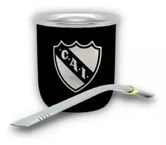 Imagen de Mate De Acero Inoxidable Térmico Doble Capa+ Bombilla Chata Equipos