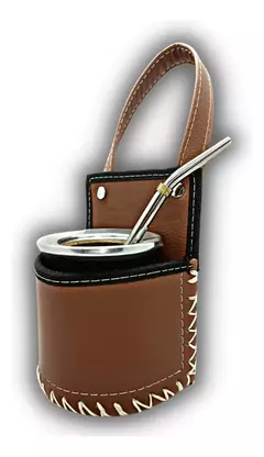 Porta Mate Auto Eco Cuero Matero Camión Camping - comprar online