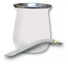Mate doble capa con bombilla acero inoxidable - Global Ross