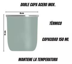 Mate Recto con bombilla chata acero inoxidable - Global Ross
