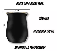 Mate Acero inoxidable doble capa x 150 ml - comprar online