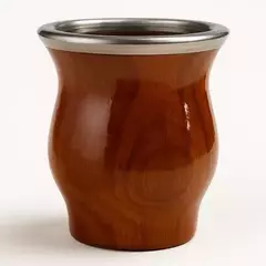 Mate Camionero Lapacho Laqueado Virola De Acero Inoxidable