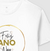 Camiseta Branca Feliz Ano Novo em Circulo - online store