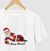 Camiseta Branca de Natal Papai Noel Cansado