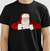 Camiseta de Natal Preta Papai Noel Descansando - comprar online