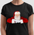 Camiseta de Natal Preta Papai Noel Descansando na internet