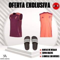 2X1 MUSCULOSAS DE RIVER Y OJOTAS ADIDAS DE REGALO