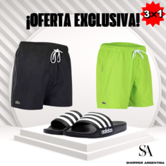 ¡3x1 MALLAS LACOSTE + OJOTAS ADIDAS!