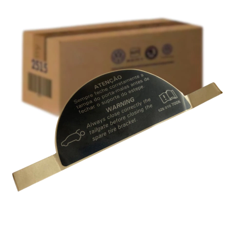 Etiqueta Segurança Trava Estepe Crossfox 2010 a 14 Original