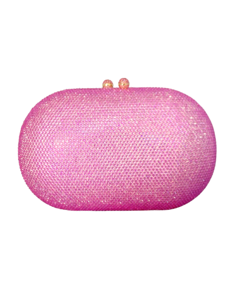 Bolsa Clutch em strass - Rosa