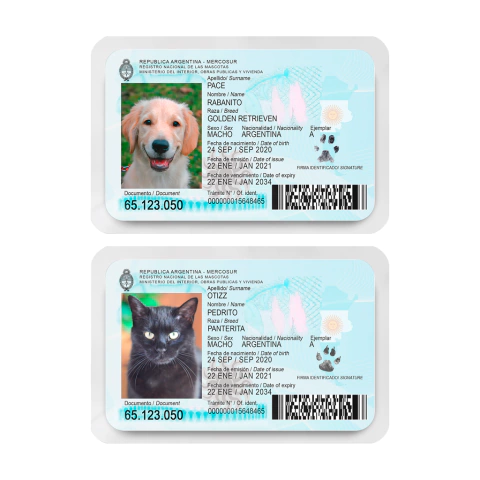 ID Card personalizado para mascota - comprar online