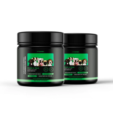 Kit 2 Suplementos Vitamínico para Cães Pelos & Pele - comprar online