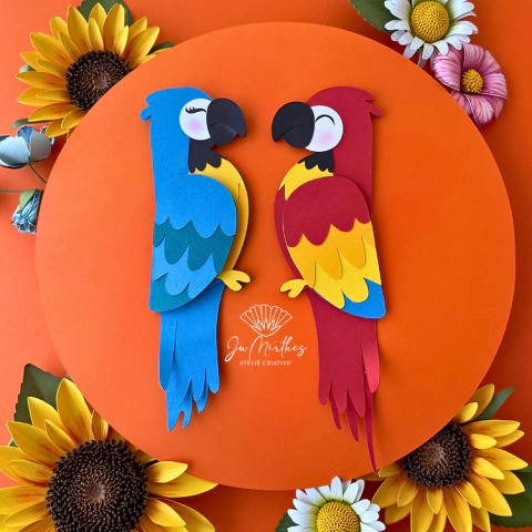 Aves Tropicais - Topo de Bolo - comprar online