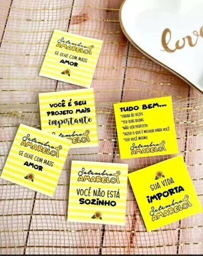 Setembro Amarelo - Mini Tag - comprar online