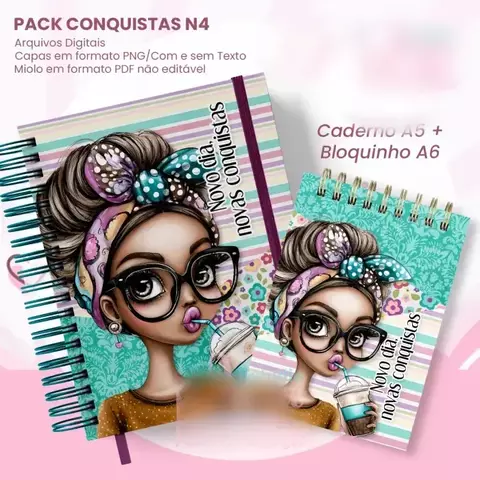 Caderno Pautado A5+Bloquinho A6 - Encadernação - comprar online