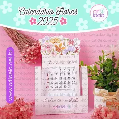 Calendários 2025 Flores
