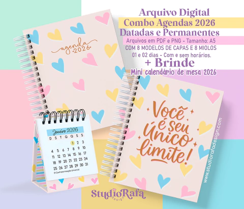 Combo Agendas Colorful 2026 - comprar online