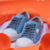Tênis Feminino Ari Lona Azul Petróleo Solado Off White - loja online
