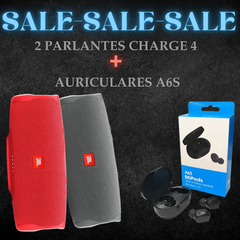 PARLANTE CHARGE 4 + Auriculares JBL A6S de REGALO