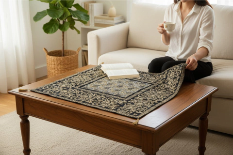 Carpeta Cuadrada / Camino de Mesa Libano doble - comprar online