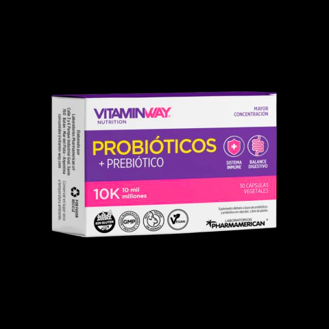 Probioticos + Prebioticos Vitamin Way 10K 30 capsulas