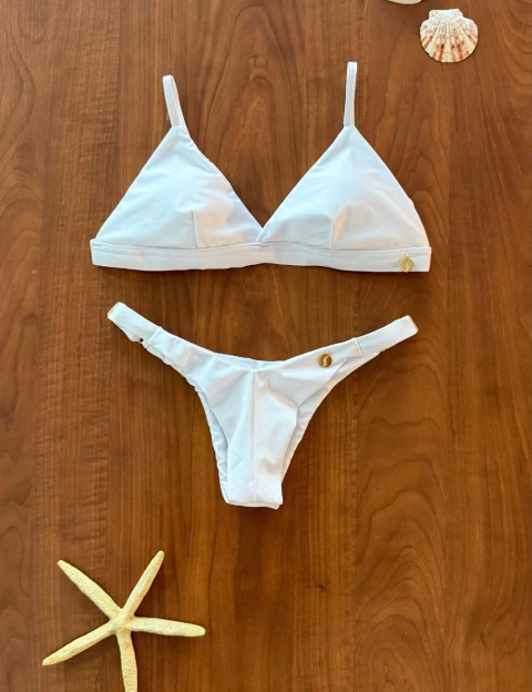 Conjunto de Biquíni Top Triângulo e Calcinha Semifio com Regulagem