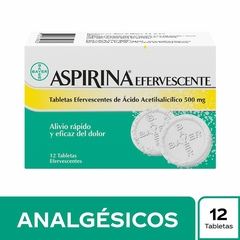 Aspirina Efervescente 500 Mg Ácido Acetilsalicílico X2 Tabletas