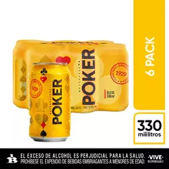 Cerveza Poker lata x6und x330ml