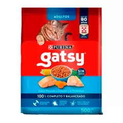 Comida para gatos Gatsy Adultos Pescado y Salmon x500g