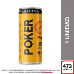 Cerveza POKER lata 473 ml