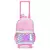Mochila Escolar Con Carro 18 Pulgadas Skora Alma Matelasse Rosa con LLavero Art. 37611 - comprar online