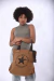 Bolso Grande Canteo Lona Estampada Estrella en internet