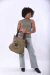 Bolso Grande Canteo Lona Estampada Estrella