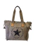 Bolso Mediano Canteo Lona Estampada Estrella en internet