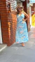 Vestido longo Mar Aberto Estampado Travessia em Viscose | Leve, Fresco e Best-Seller da Osada - loja online